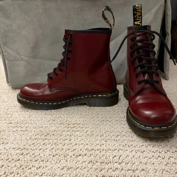 Cherry Red 1460 Dr. Martens - Picture 1 of 3